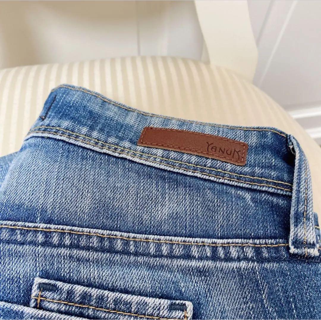 美品　ヤヌーク　スリムテーパード Ruth SCB 22サイズ　ソーカルブルー