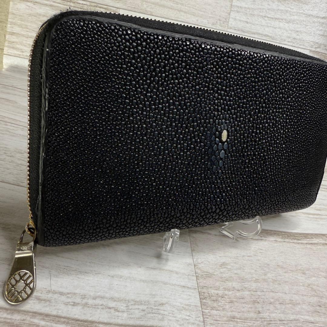 【希少】ムータMUTA ウォレットジップ　長財布レザー　エイ革　スティングレイ