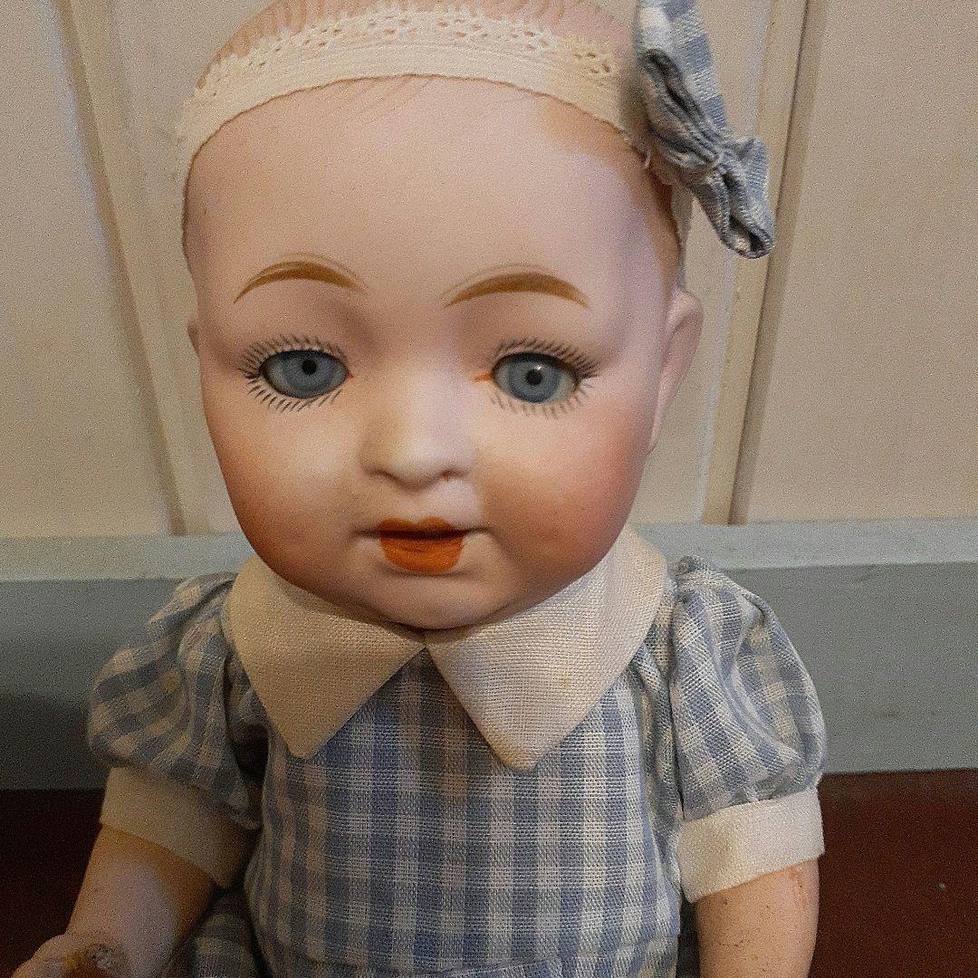 ⭐目を閉じる！アンティークビスクドール　15