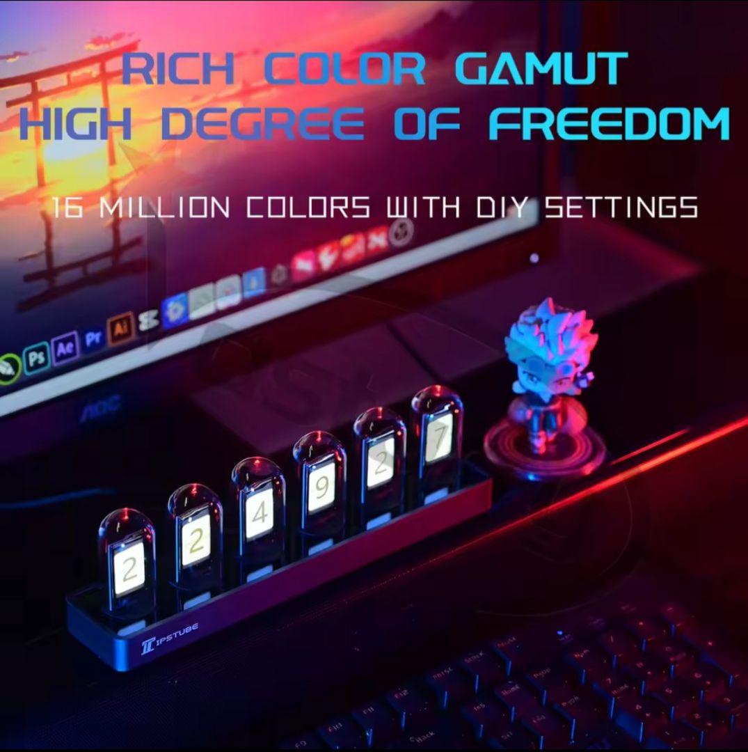ニキシー管時計 IPSTUBE 灰 / NEXTUBE/Gixie Clock