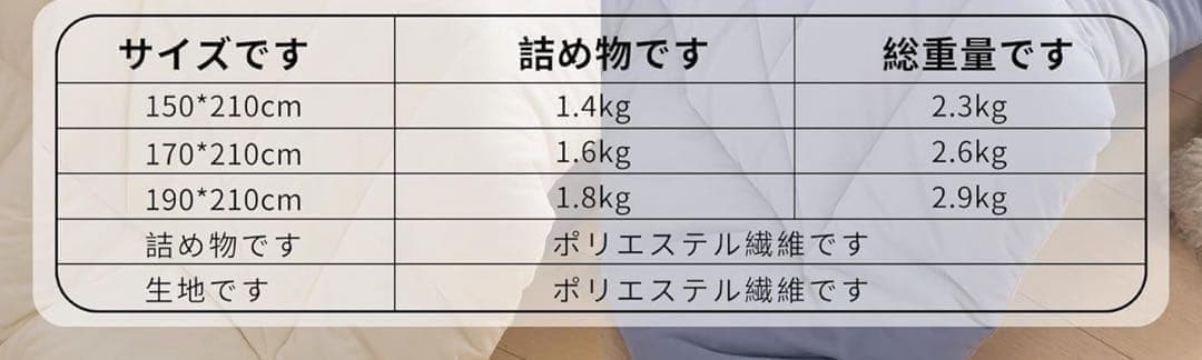 掛け布団 セミダブル　３枚セット　170x210 肌掛け布団 オールシーズン