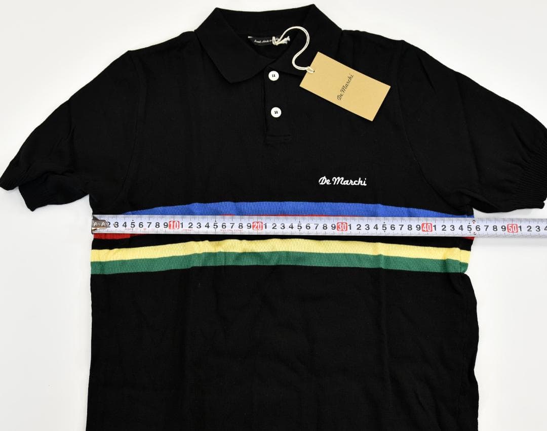 De Marchi Campione サイクリングポロシャツ size:M 黒