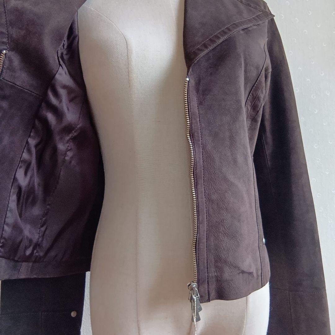 VERSACE レザージャケット ダークブラウン