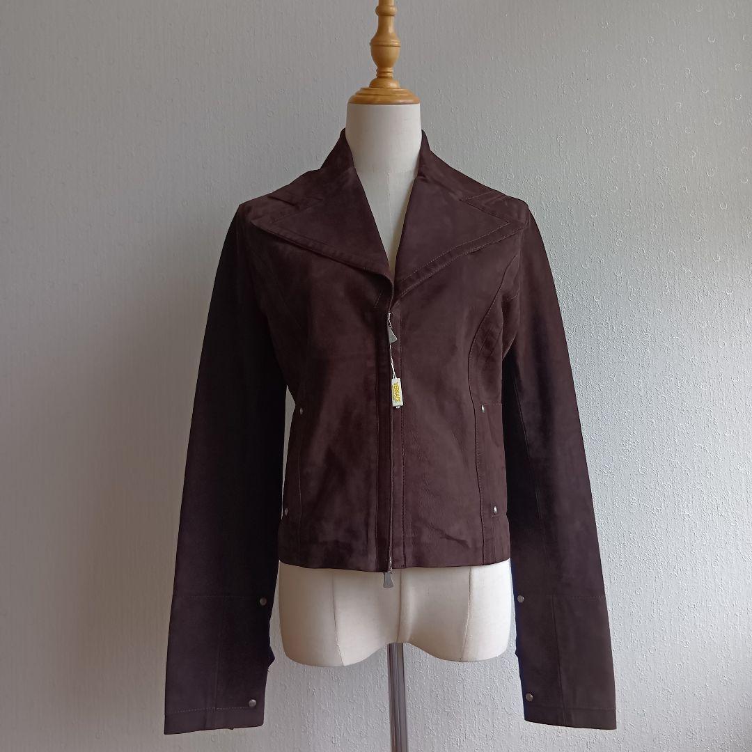 VERSACE レザージャケット ダークブラウン