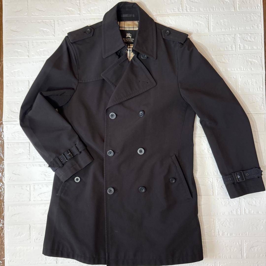 希少LL BURBERRY BLACK LABEL トレンチナポレオンコート