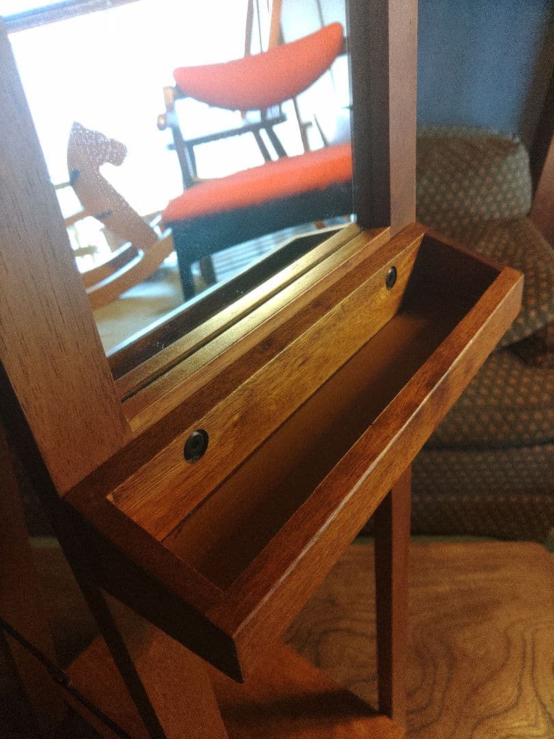 希少　アダストリア　スタンドミラー　天然木　姿見　鏡　レア　レトロ