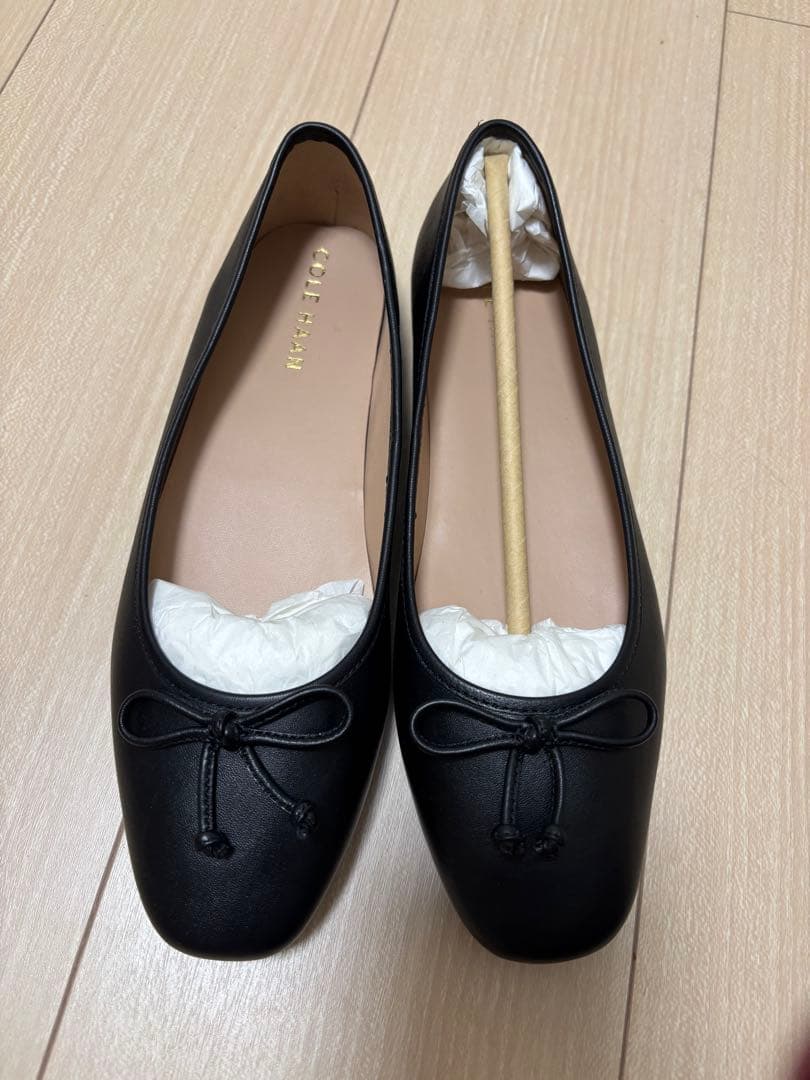 ♫週末限定値下♫コールハーンバレエシューズ　ブラック　リボン付き
