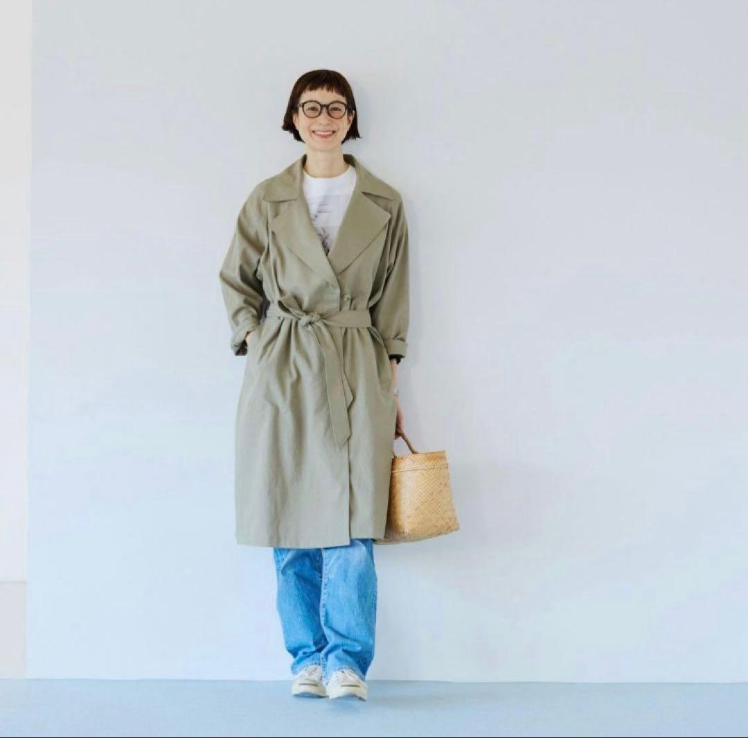 【未使用】香奈子さんとつくった着回し頼れるコート/ライトカーキ