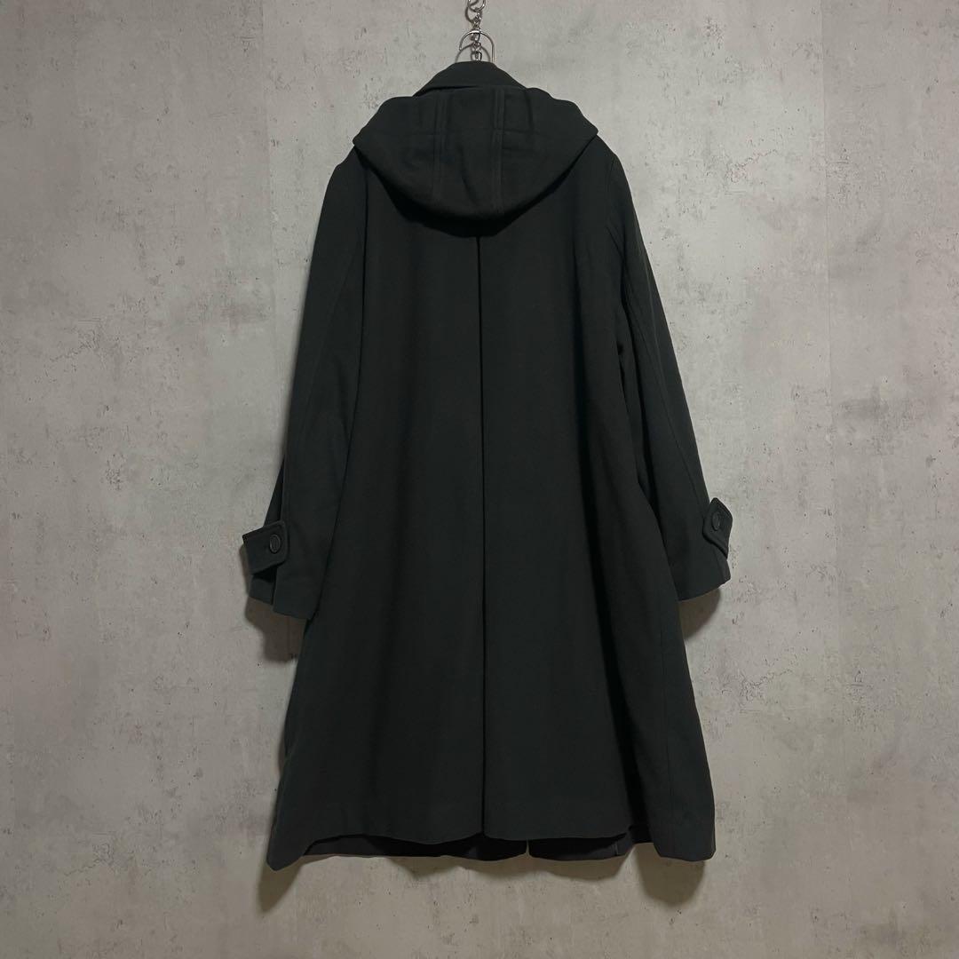 ルーニィ　LOUNIE フード付ステンカラーコート　チャコール