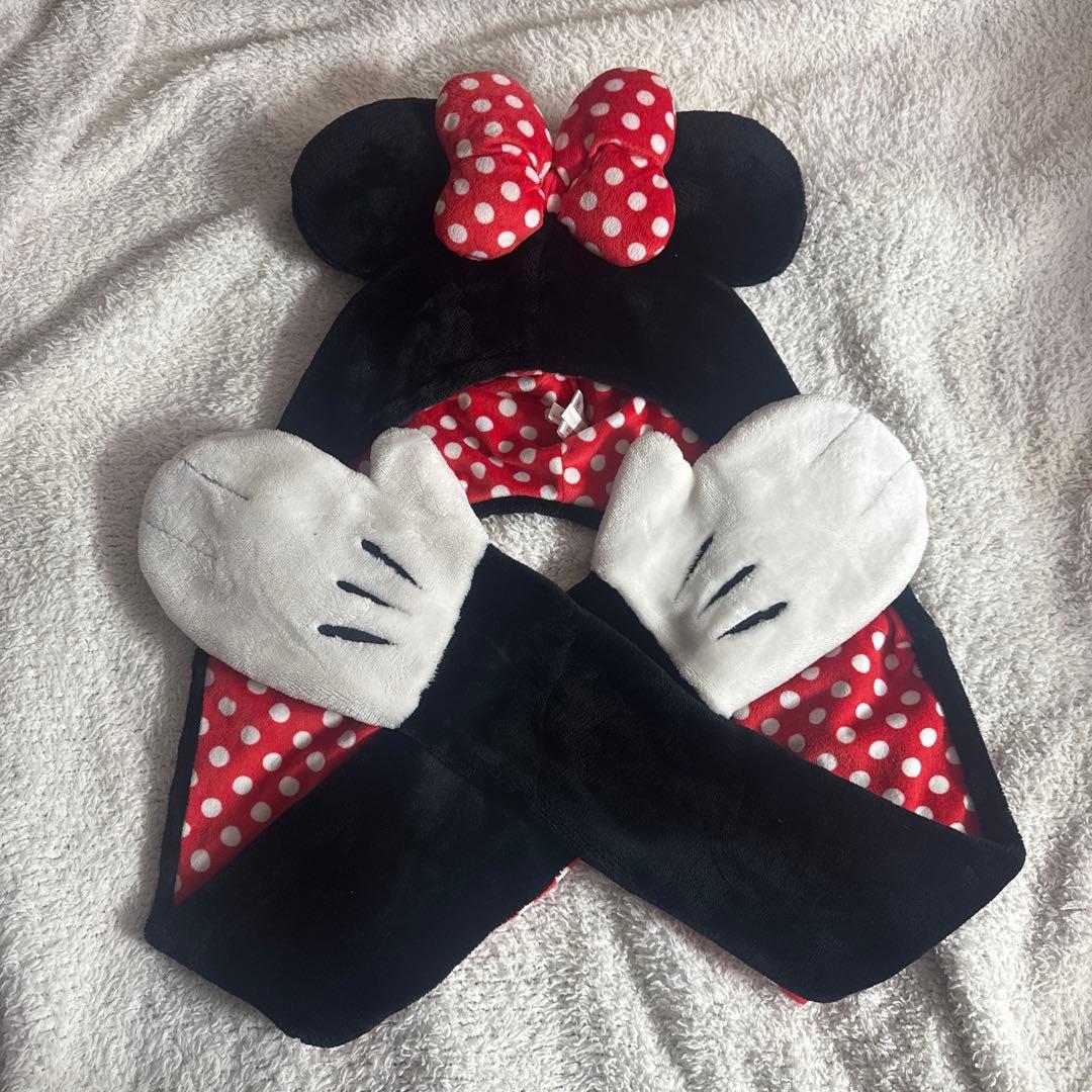 ディズニー マフラーキャップ ミニーちゃん