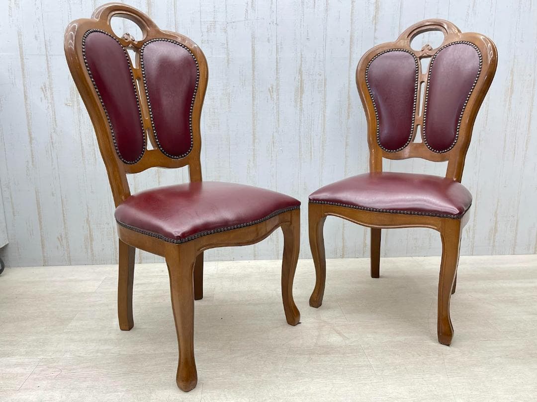 サルタレッリ フローレンス ダイニングチェア 2脚 猫脚 合成皮革 イタリア 2