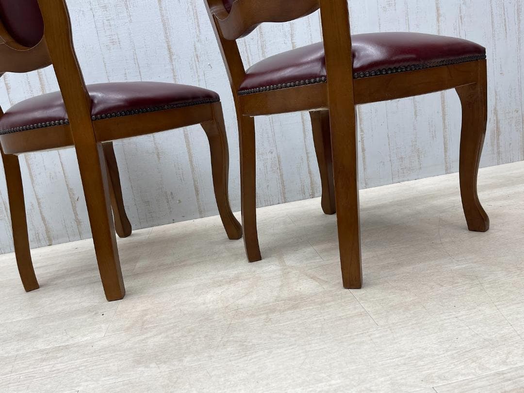 サルタレッリ フローレンス ダイニングチェア 2脚 猫脚 合成皮革 イタリア 2