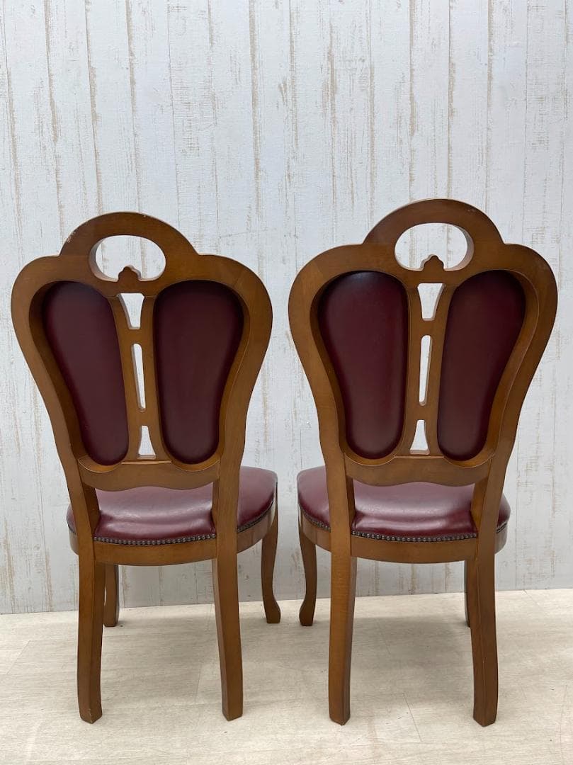 サルタレッリ フローレンス ダイニングチェア 2脚 猫脚 合成皮革 イタリア 2