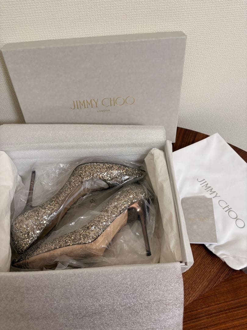 chipi様【美品】JIMMY CHOO アンティークゴールド グリッター