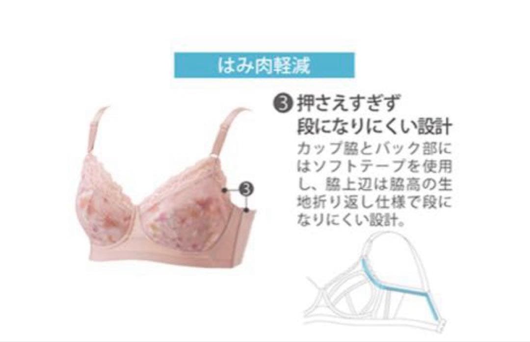 専用です　限定カラー　新感覚のノンワイヤーブラジャー　D75 ショーツL