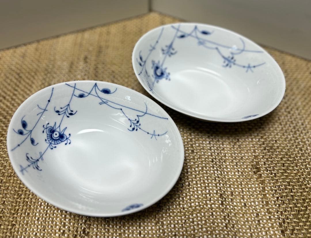 ロイヤルコペンハーゲンのブルーパルメッテ　オーバルボウル　2個セット