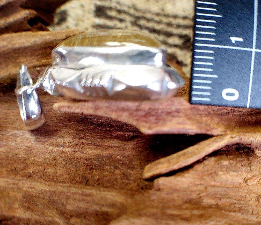 高品質　ルチルクォーツ　ペンダントトップ　シルバー　silver925
