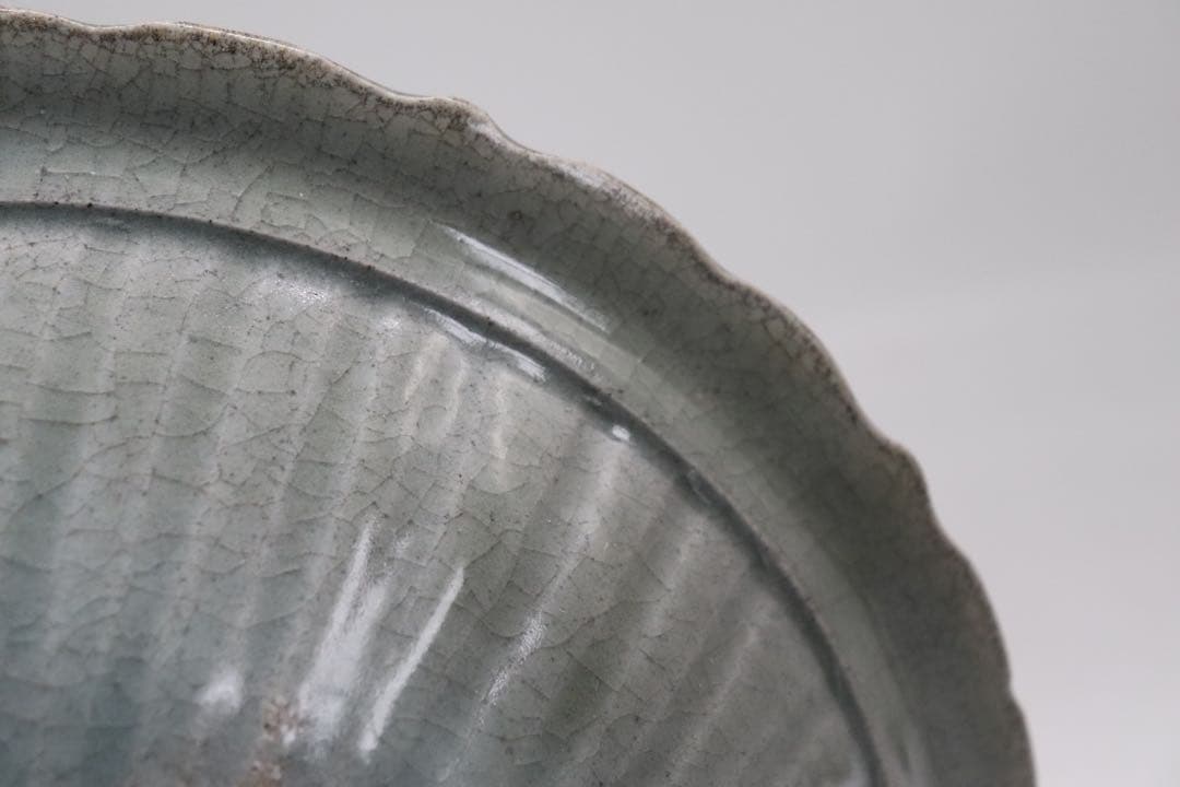 中国　明時代　青磁大皿　送料込み0929