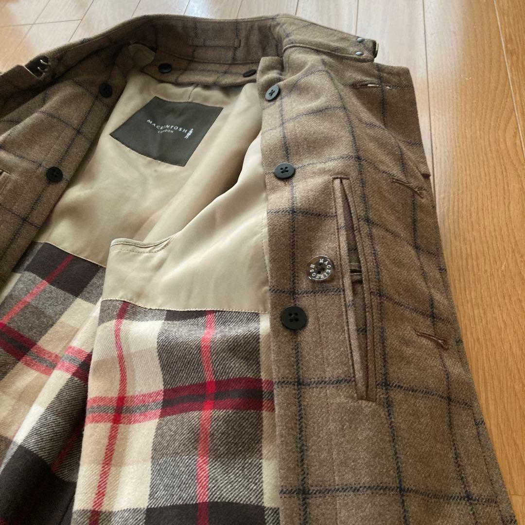 MACKINTOSH Londonシングル トレンチコートブラウンチェック
