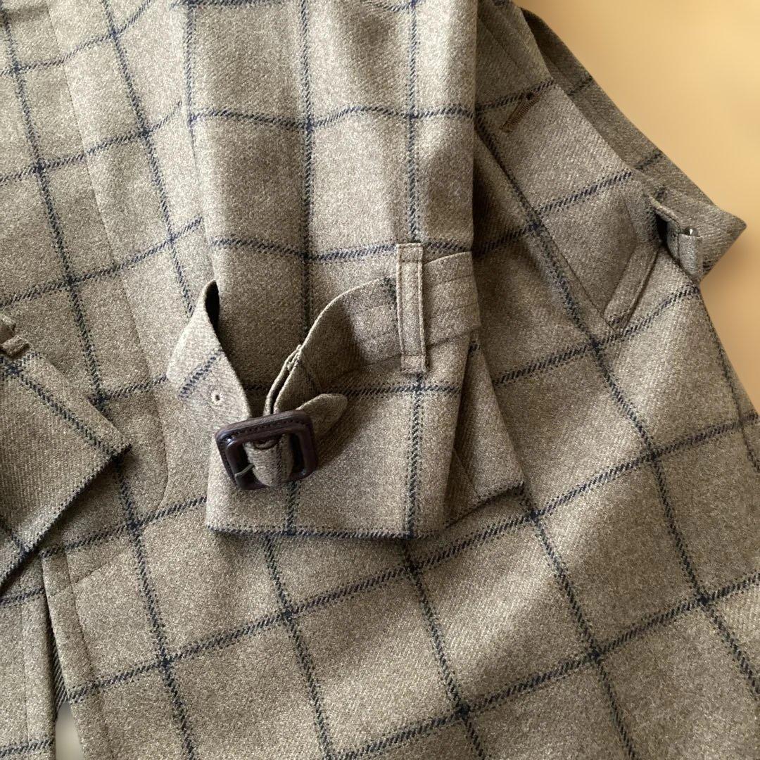 MACKINTOSH Londonシングル トレンチコートブラウンチェック