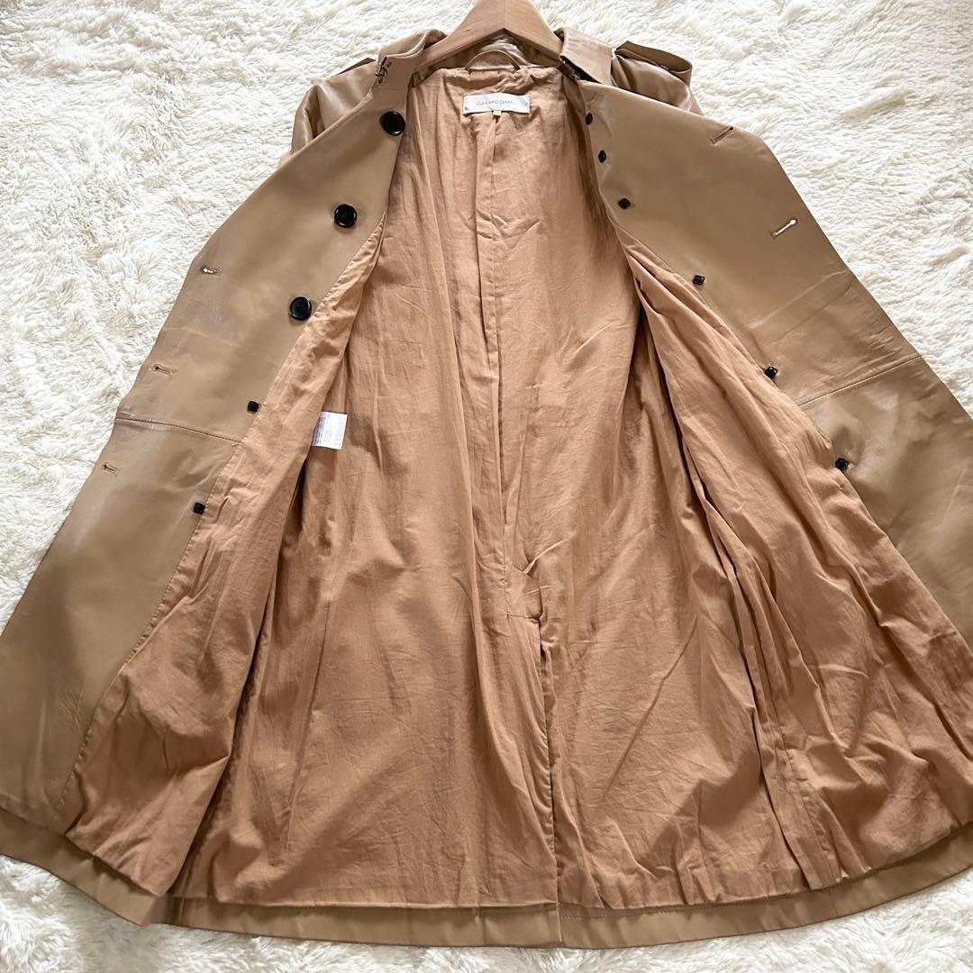 GERARD DARELラムレザーコート ロング ベルト ベージュ 40