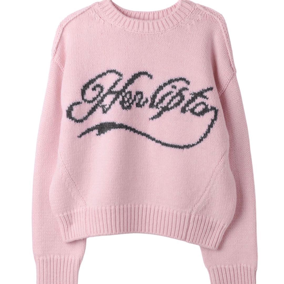 Loved one Logo Jacquard Knit candy Sサイズ