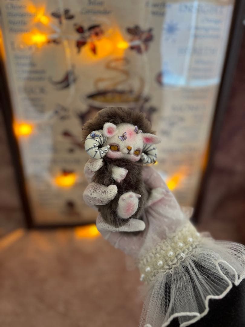 アートドール　ツノ羊幻獣43 羊毛フェルト
