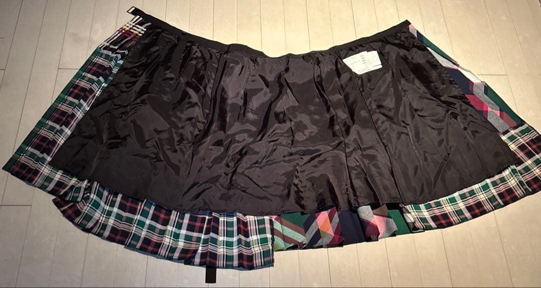 サカイ　マルチカラー チェック プリーツスカート