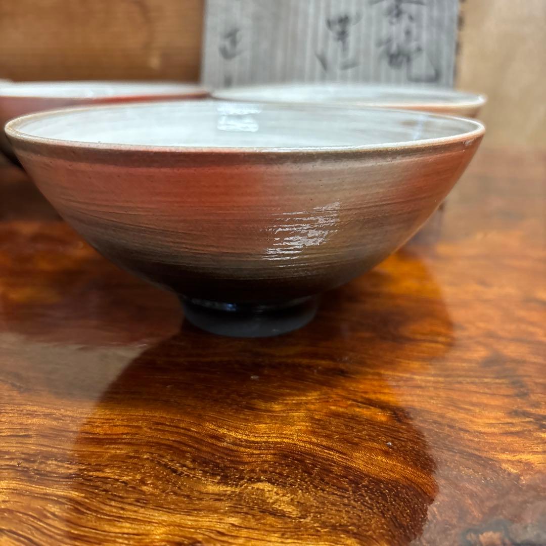 粉引染付丸茶碗 丸茶碗5個と箸置き5個セット　o0114o21