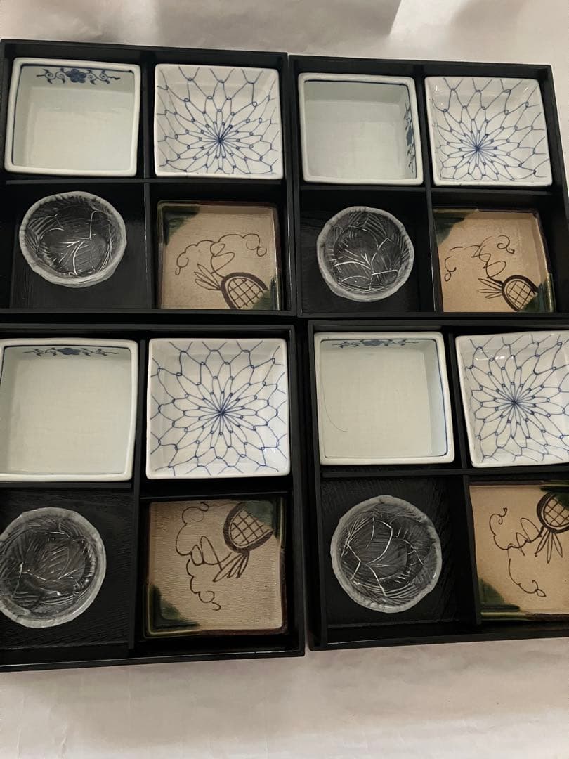 未使用❤️松花堂弁当　4個　有田焼　織部