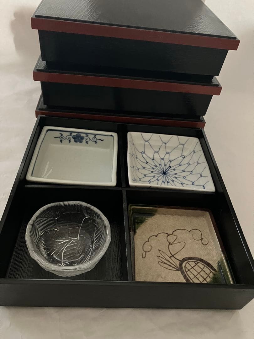 未使用❤️松花堂弁当　4個　有田焼　織部