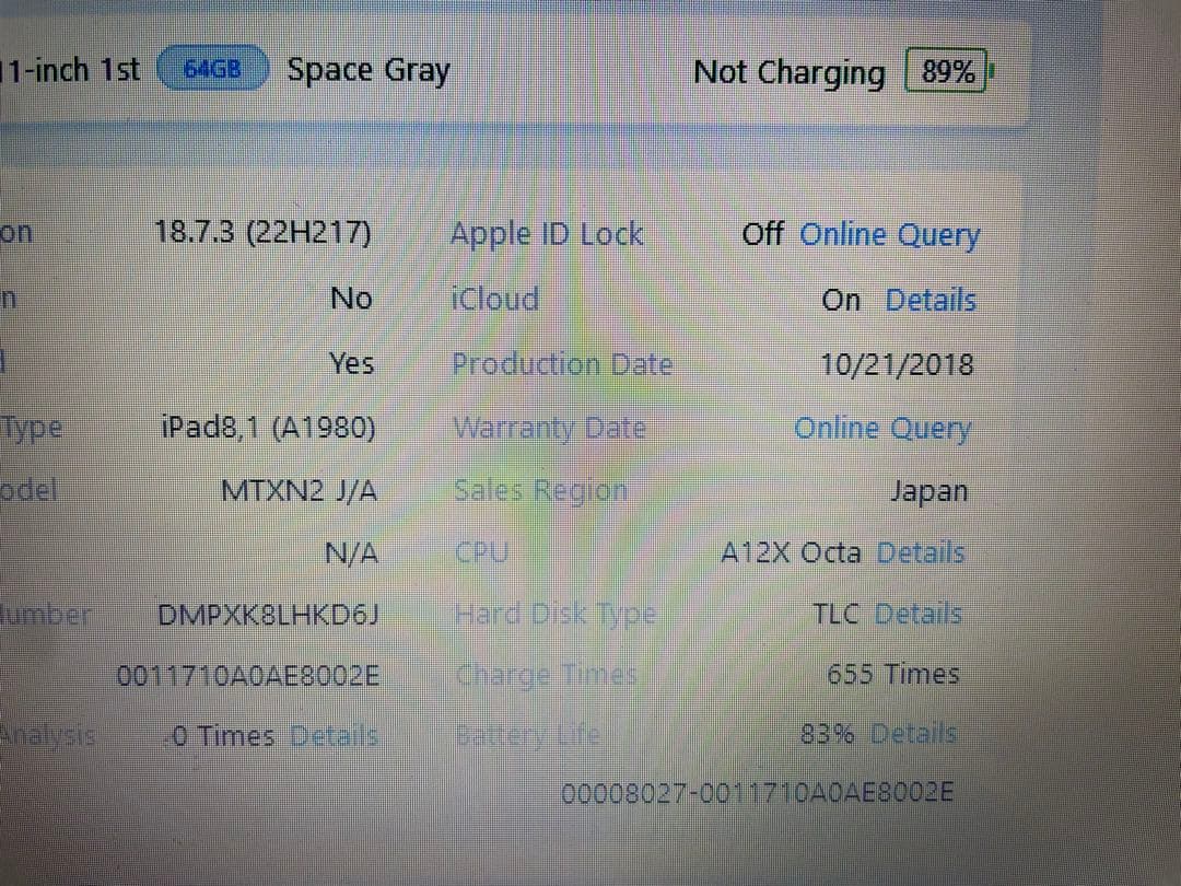 Apple iPad Pro 11インチ (第1世代)