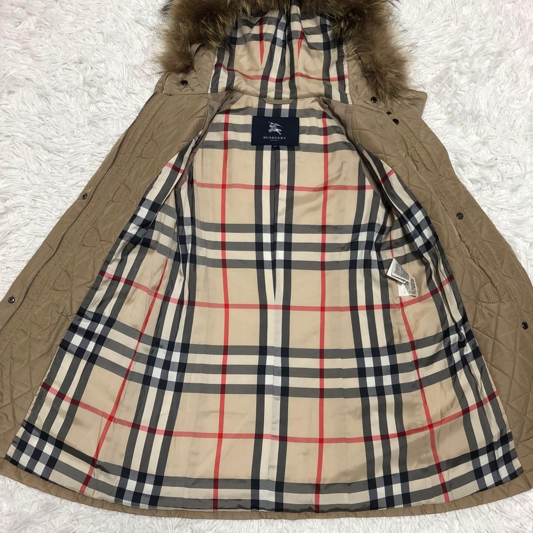 バーバリー　ダッフルコート　キルティング　ファー付