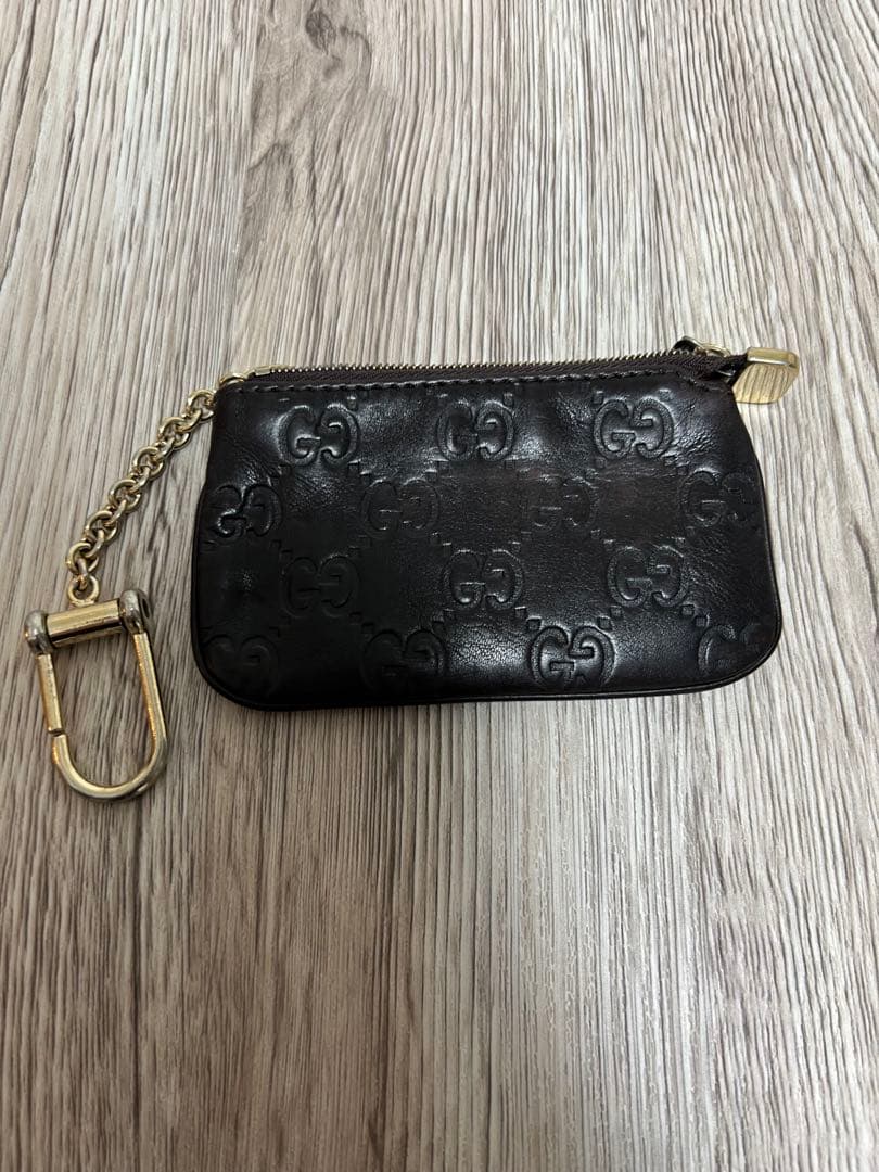 GUCCI シグネチャー フック付き ケース 財布 キーケース