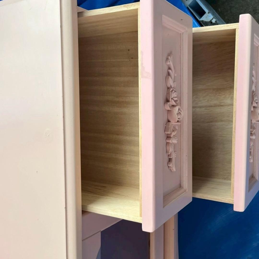 ロココ調ローボード（ピンク） テレビ台 アンティーク