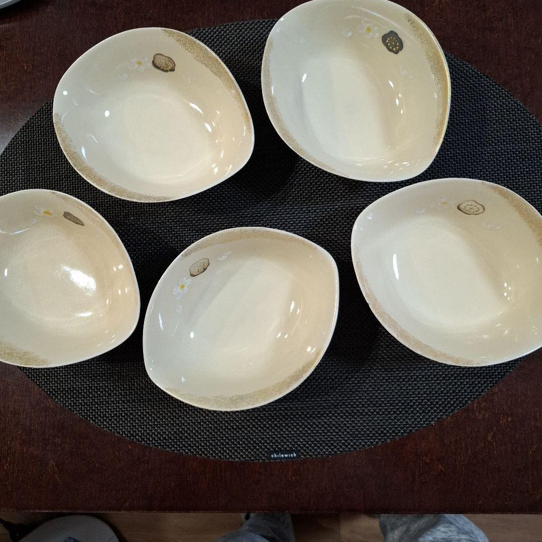 ♥️アンティーク京焼中鉢5客