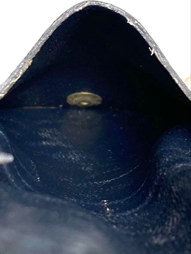 良品　GUCCI グッチ　オールドグッチ　シェリーライン　ケース　ネイビー