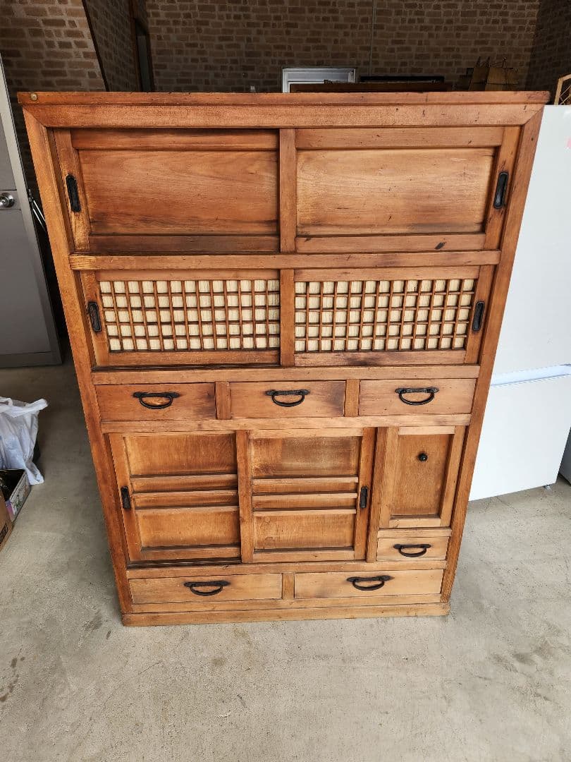 水屋箪笥　時代箪笥アンティークヴィンテージ古家具古民家古民具