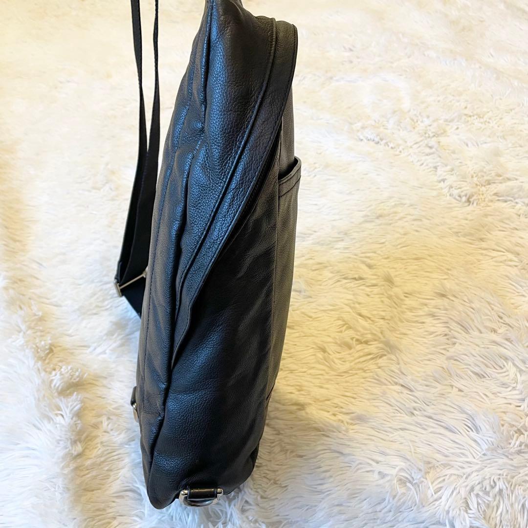COACH コーチ レザー ボディバッグ ブラック クロスボディ ワンショルダー