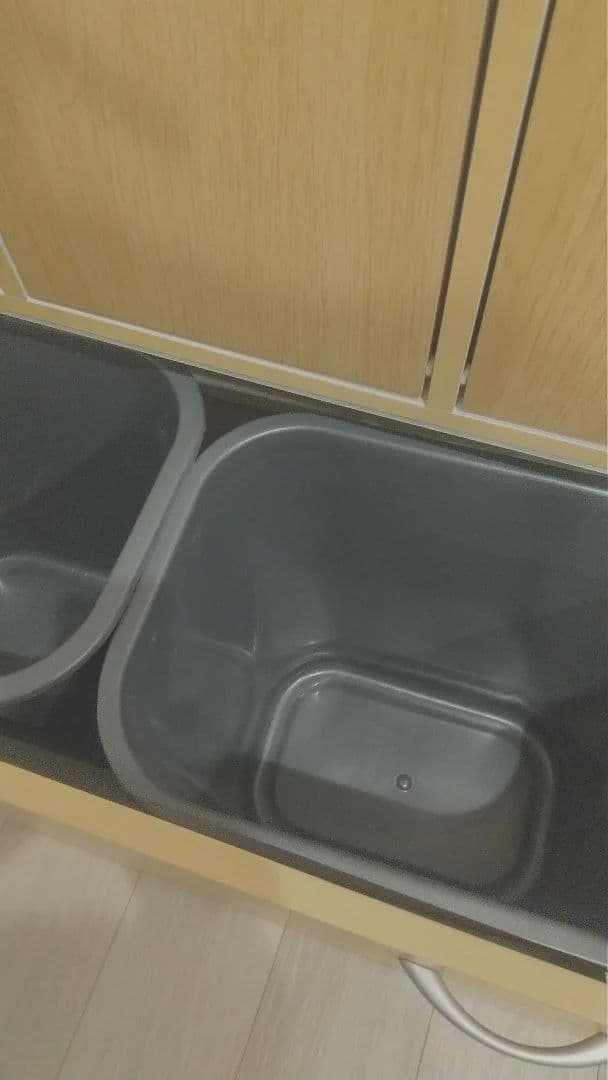 ダストストッカー大２小３空き缶ゴミ分別木目未使用