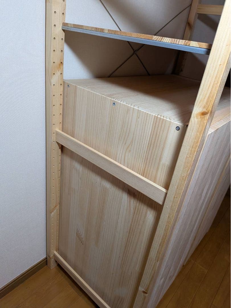 ■送料込■IKEA イーヴァル ユニットシェルフ パイン材 棚 キャビネット