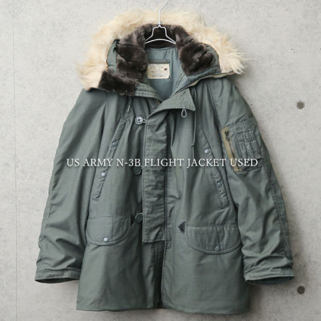 実物 米軍 軍物 N-3Bフライトジャケット USED