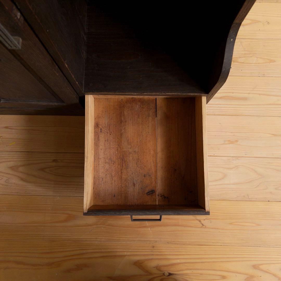 アンティーク 水屋箪笥 茶箪笥 キャビネット 昭和レトロ 大正ロマン ガラス扉