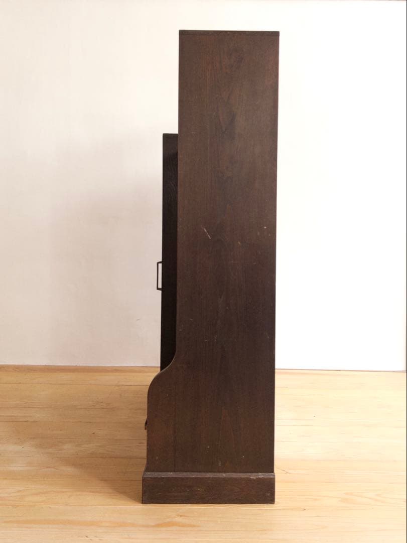 アンティーク 水屋箪笥 茶箪笥 キャビネット 昭和レトロ 大正ロマン ガラス扉