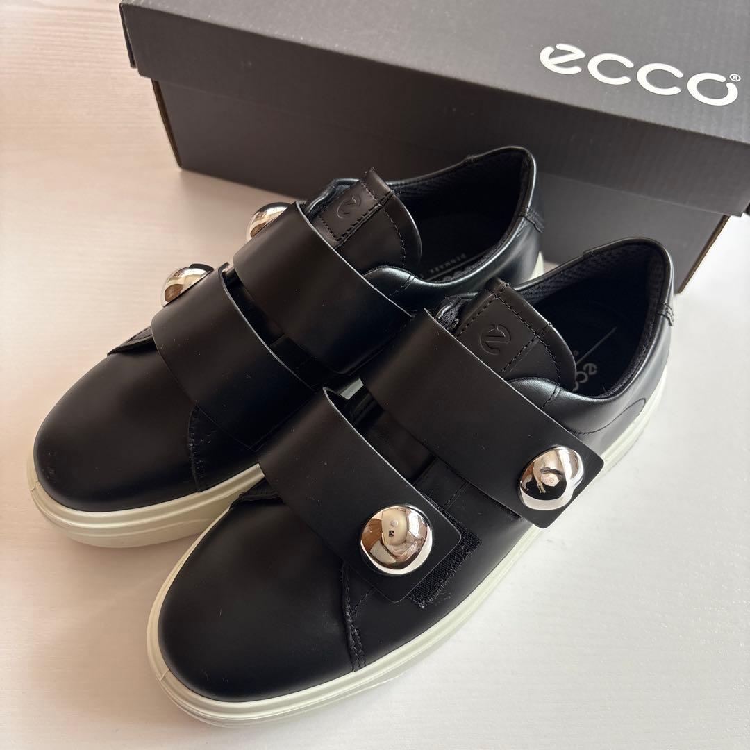 【myumyu！】ecco ブラック スニーカー 38