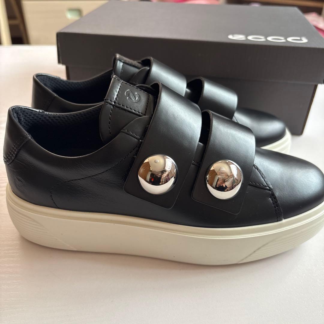 【myumyu！】ecco ブラック スニーカー 38