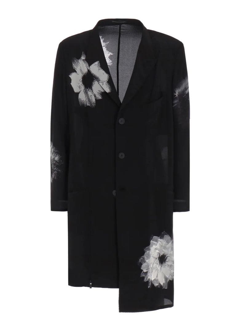 ヨウジヤマモト25ss シルク花柄ジャケット
