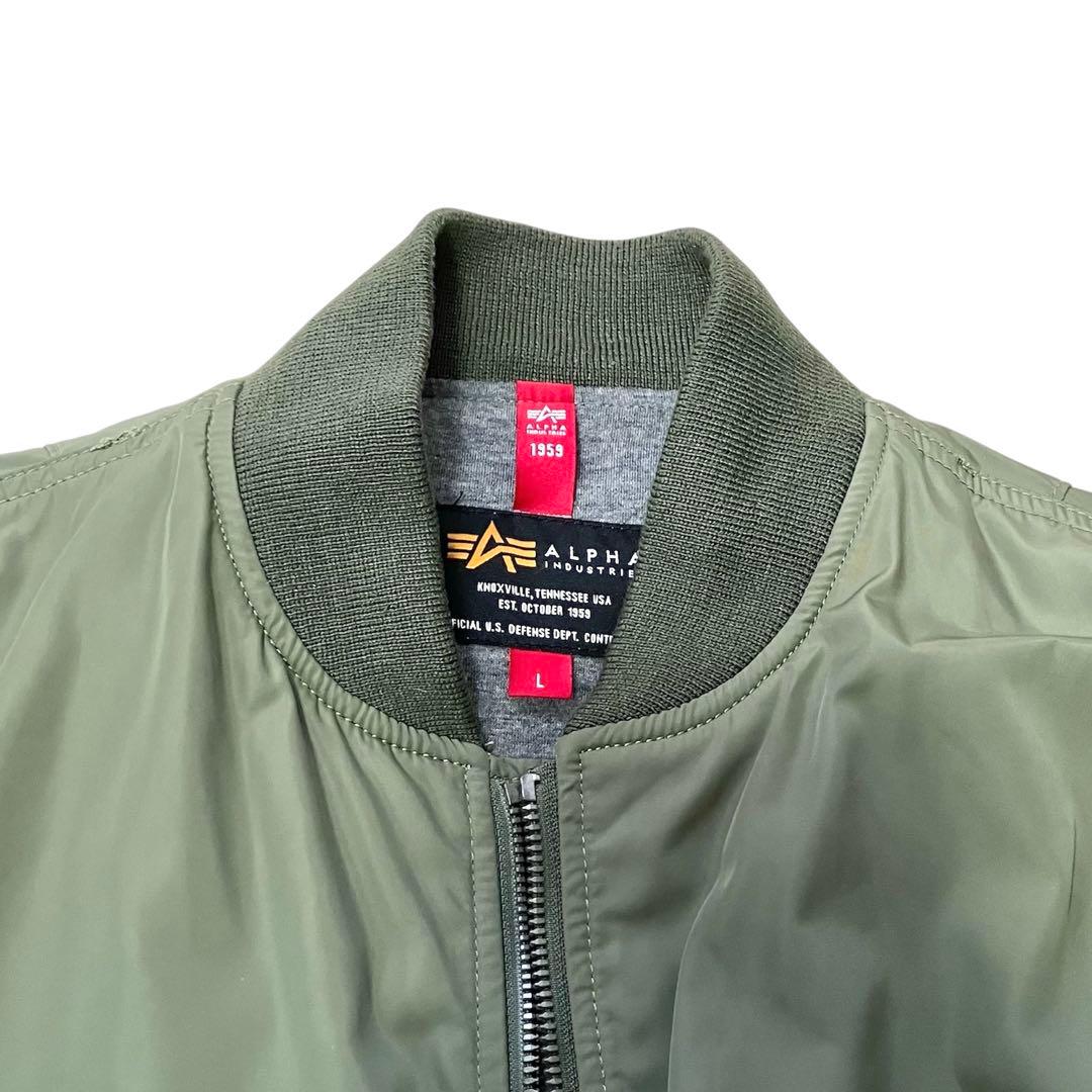 【美品】ALPHA INDUSTRIES MA-1 フライトジャケット オリーブ
