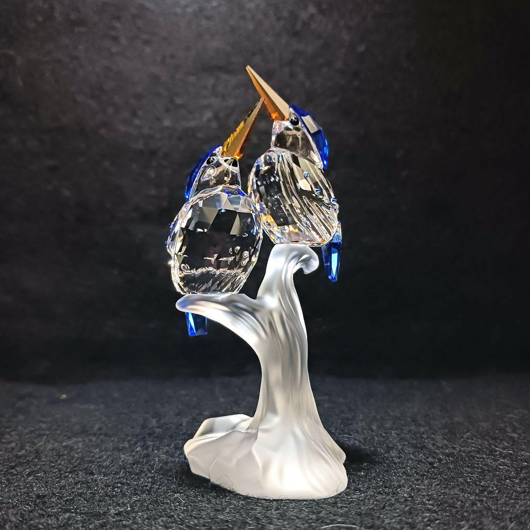 Y2435-12 スワロフスキー クリスタル カワセミ オブジェ 置物