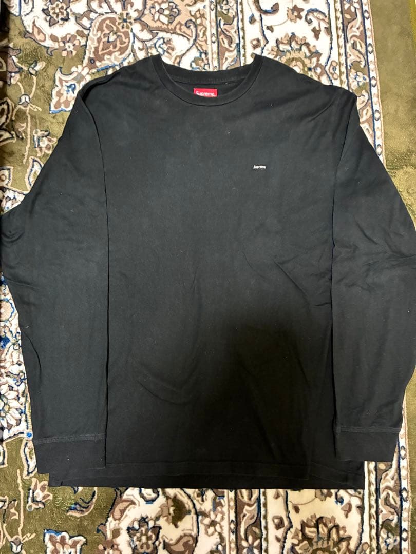 Supreme ブラック 長袖カットソー L